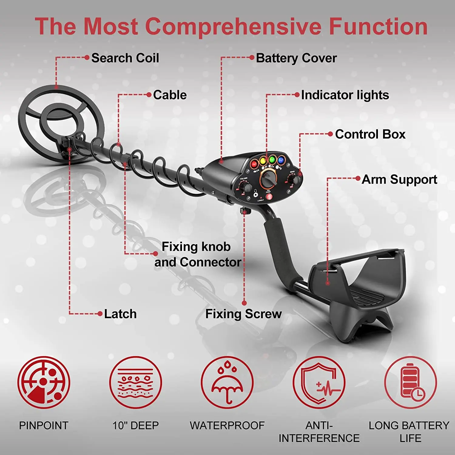 Tianxun New Metal Detector for Adults & kids MD-5010 Professional Higher Accuracy Gold Detector