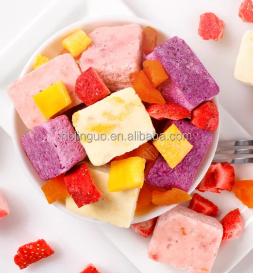 Chinese Popular Snacks Multi Flavor Frozen Dried Yogurt Block Exotic Snacks Dried Fruit Yogurt Milk Block