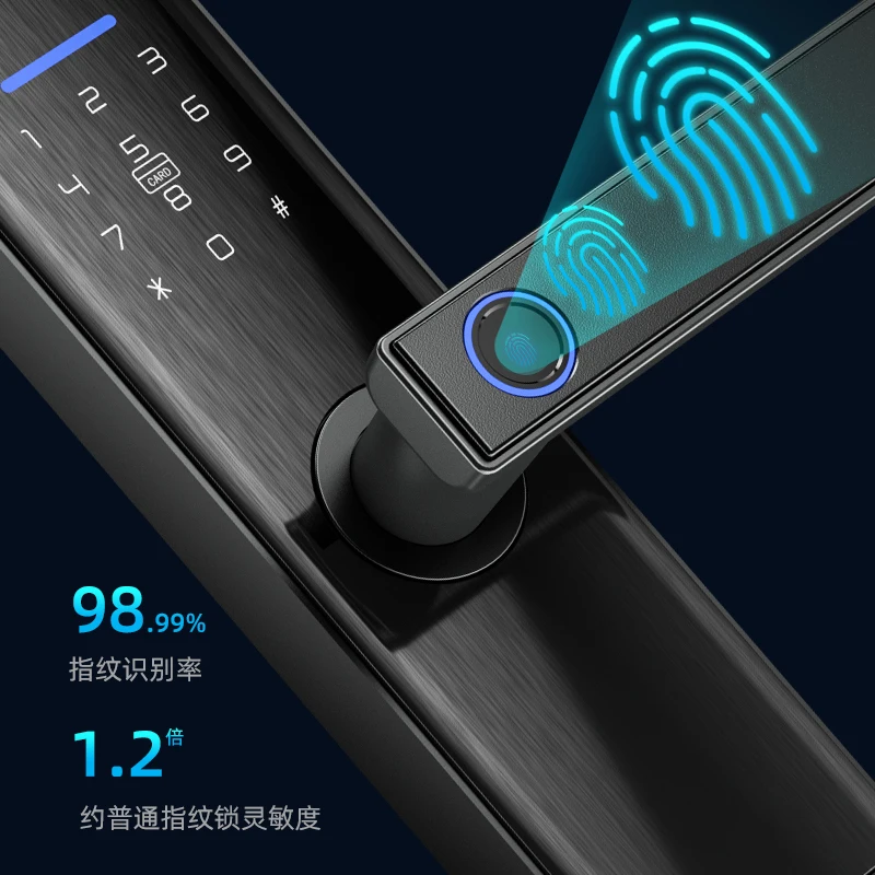 New Generation Intelligent Multi Access Way Smart Office Lock Glass Lock Fingerprint Lock