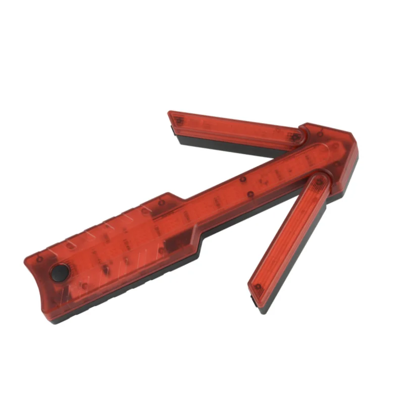 64PCS LED Road Safety Folding Arrow Rechargeable Warning Lights For Car Truck Traffic Beacon Lamp Emergency Signal Cone Light