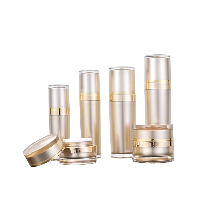 30 мл/50 мл/100 мл/120 мл золота изготовленная на заказ пластиковая косметическая упаковка акриловые бутылки насоса с лосьоном насосом