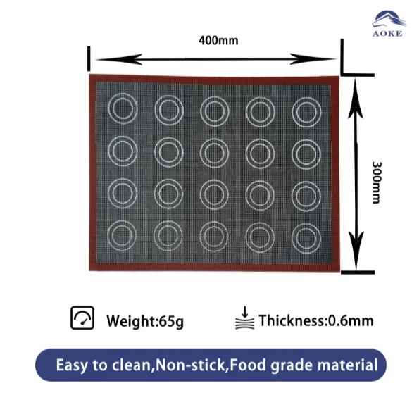 AOKE Stocked Silicone Hot Sell Silicone Pastry Baking Mat