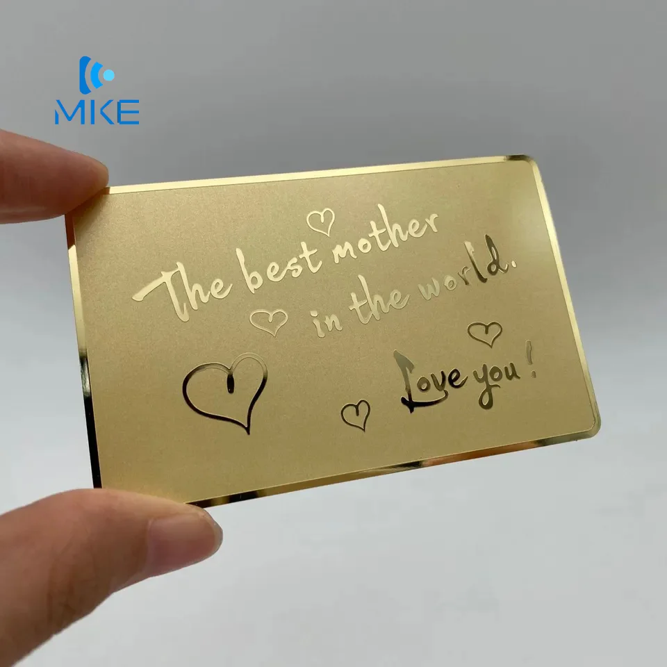 Newest Customized Cheap Silver Metal Credit Bank Card Size Vip Member Laser Engraving Metal Business Cards