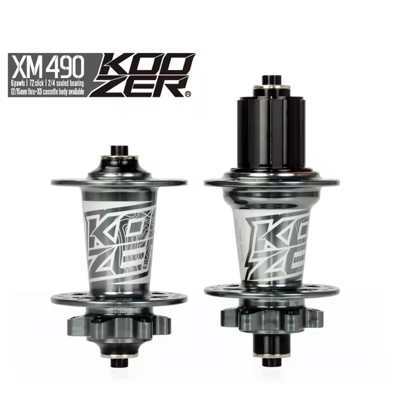 KOOZER XM490 Disc Brake Mountain Bike Bicycle Hub 28 32 36 Hole 4 Bearing SH/XD/MS QR Thru MTB Hub