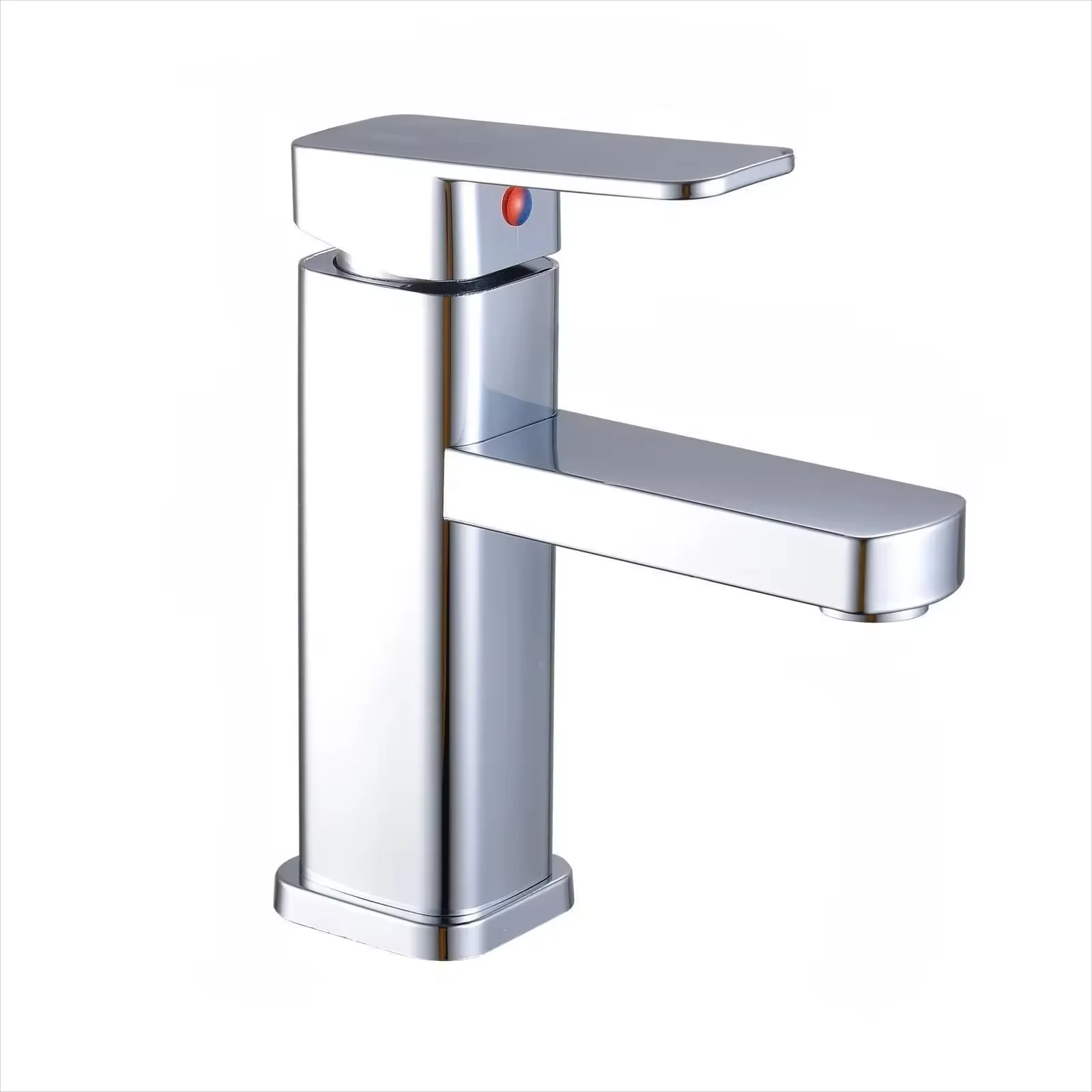 Single-Handle Modern Stainless Steel and Plastic ABS Basin Faucet Hot and Cold Mixers Ceramic Valve Core Bathroom Faucet