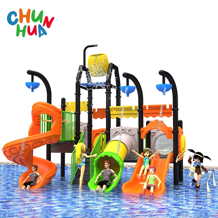 Custom Amusement Park Water Plastic Slides Games Outdoor Playground Play Water Park Swimming Pool