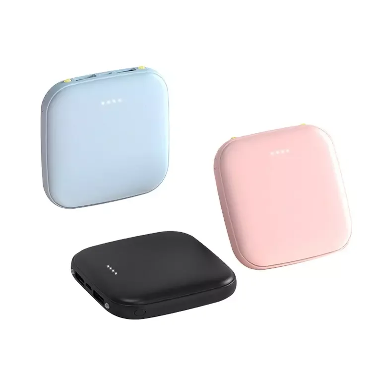 New Mini Powerbank 5000mAh Small Pocket Size Led Usb Mobile Phone Portable Power Banks& Power Station For Smart Phone