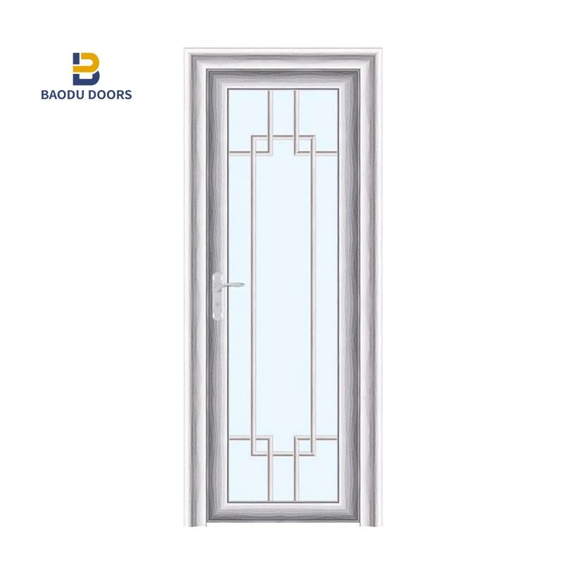 Aluminum bathroom door for houses interior waterproof commercial glass aluminium doors for external factory prices