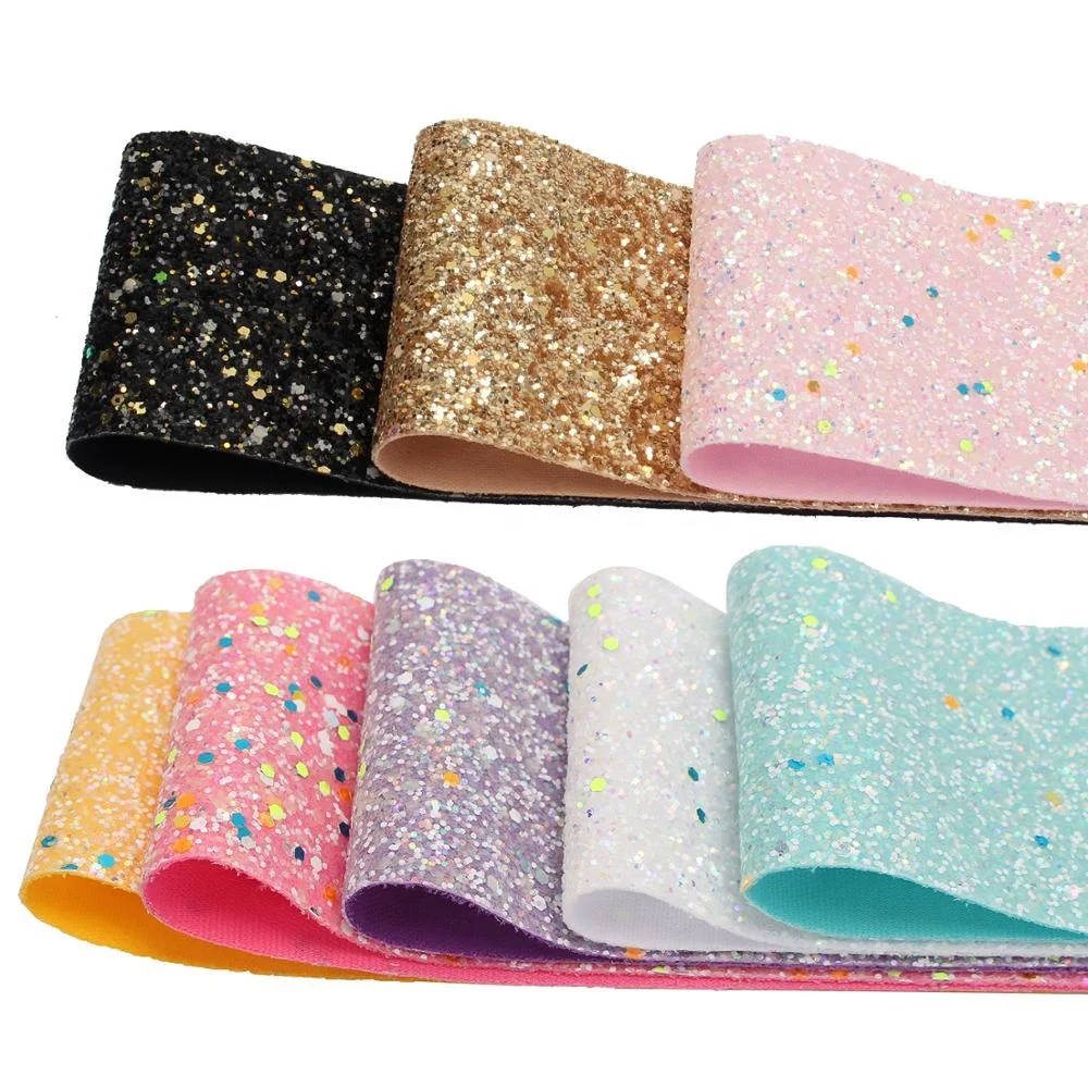 
Glow in the Dark-Chunky glitter-full leaf-PreOrder faux leather vinyl-synthetic leather ribbon for bow 