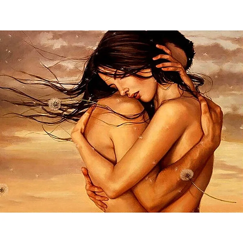 Романтические пары обнаженный постер 5D DIY алмазная живопись настенное искусство