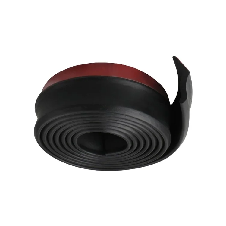98'/2.5M Universal Front Bumper Spoiler Rubber Skirt Protector Lip strips for Cars Trucks SUV Black