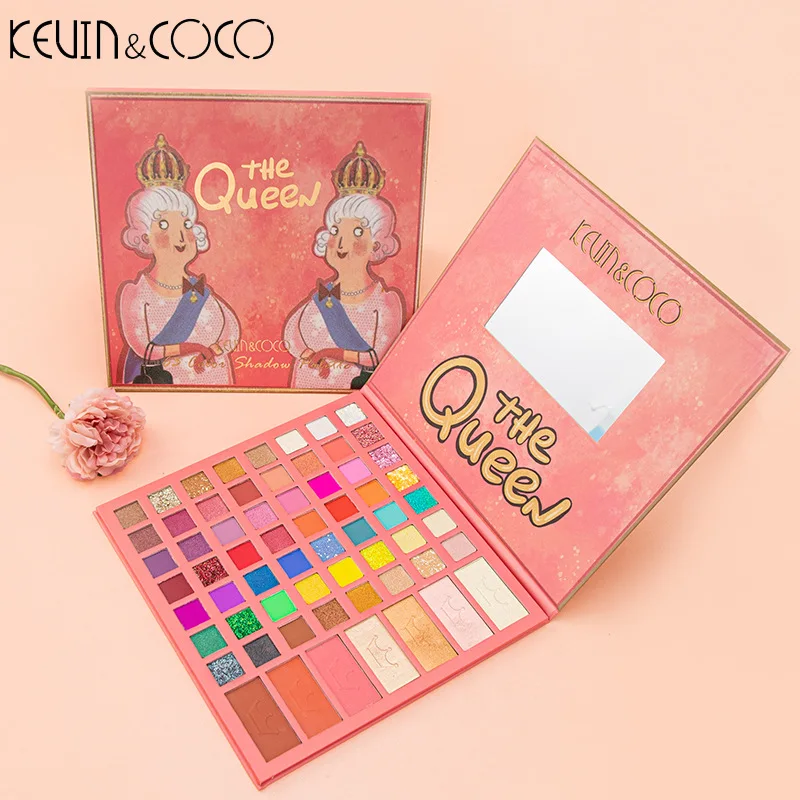 Foreign trade new hot selling 63 color eye shadow palette 7 color highlight blush queen makeup palette spot factory direct sales