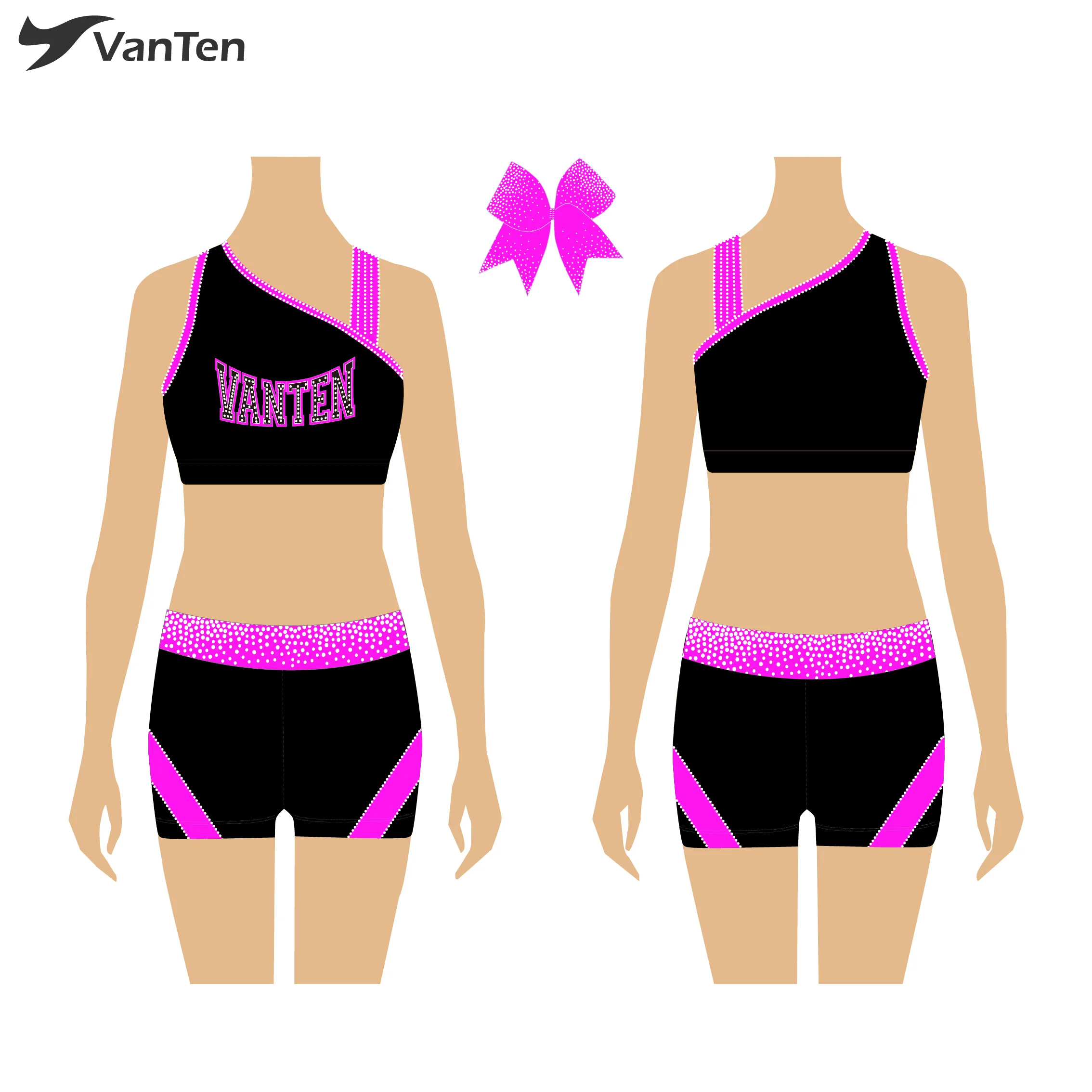 Factory wholesale Customized all star cheerleading uniforms cheer practice wear cheerleading accessories Perform Wear