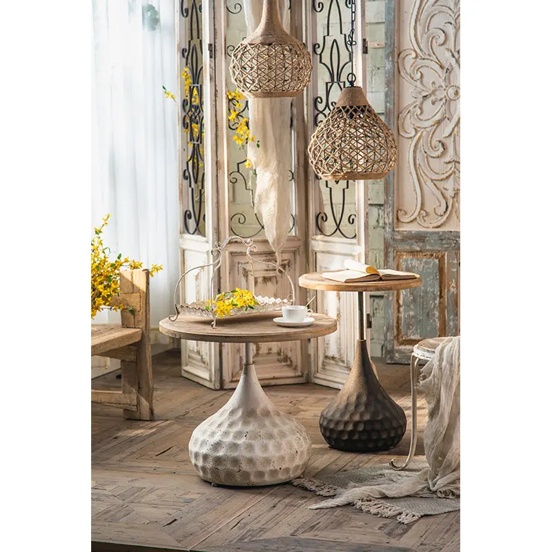 Minimalist End Table Living Room Detachable Tea Table Sets Wood Mdf Cover Round Coffee Table