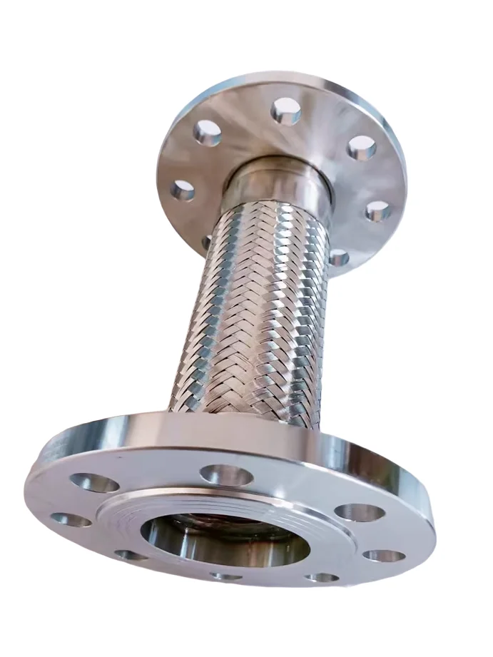 Industrial stainless steel flanged bellows high temperature and high pressure braided mesh steam pipe explosion-proof metal hose