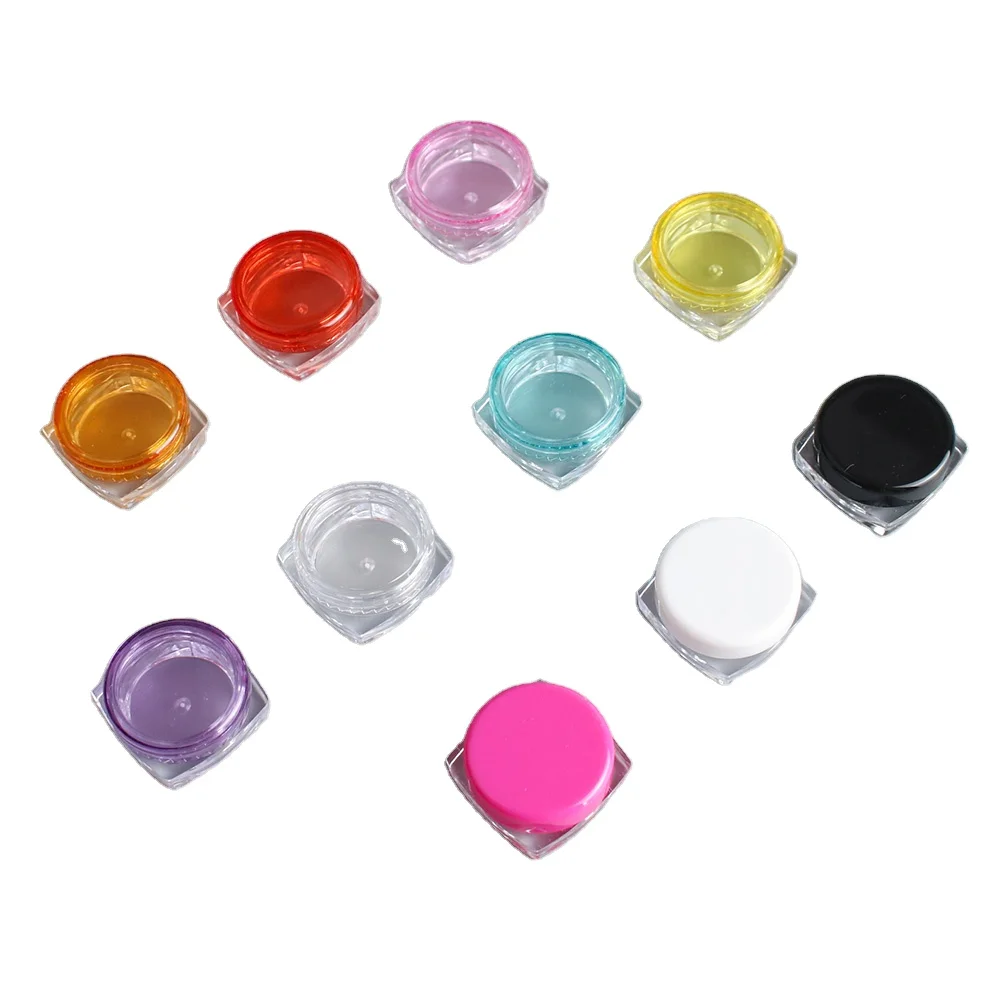 3g 5g New design small cosmetic glitter nail dip face powder plastic jar with lid for cream container packaging