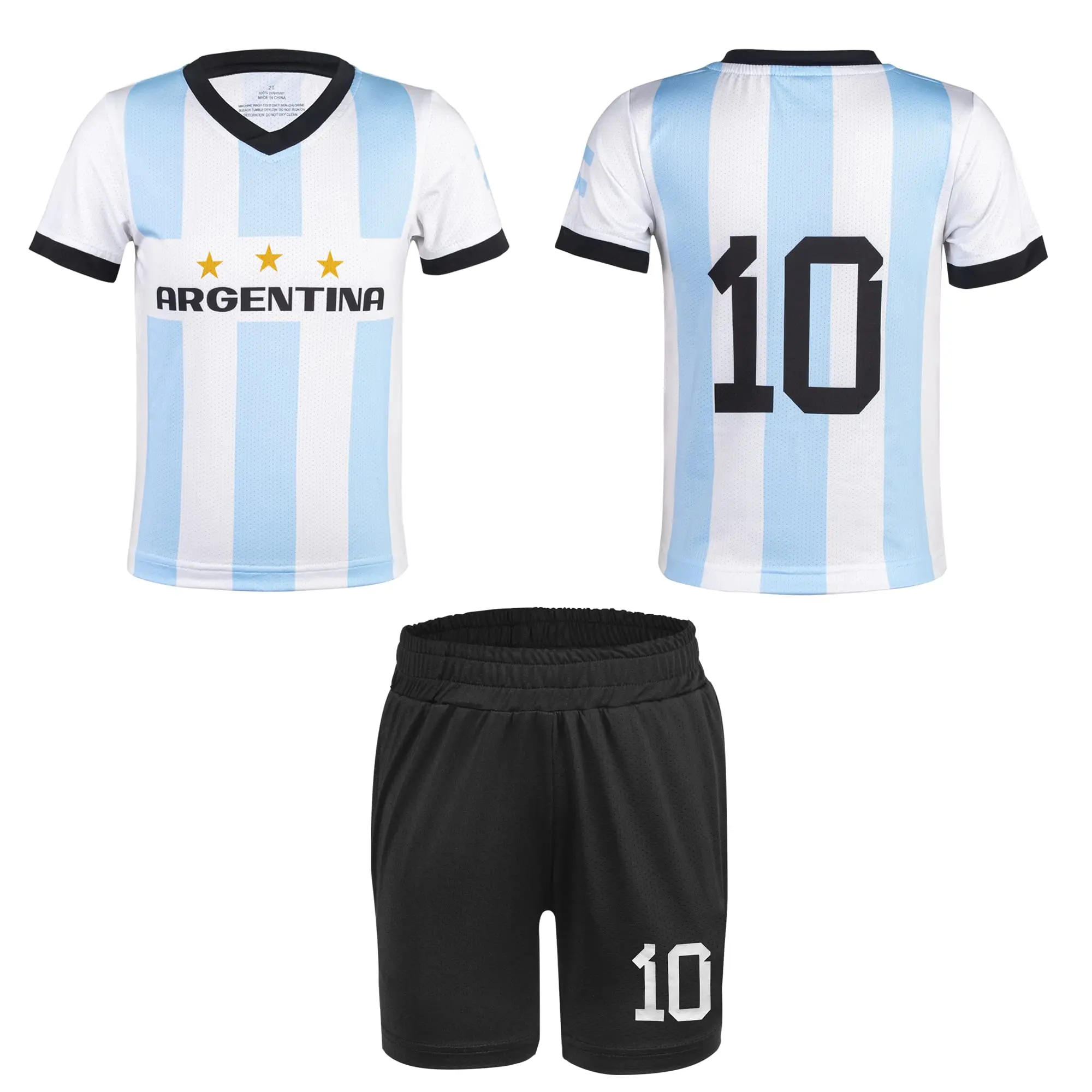 Cheap Wholesale Professional Customization Personalize Jersey Children Argentina Football Uniform With Dropshipping Direct Sales
