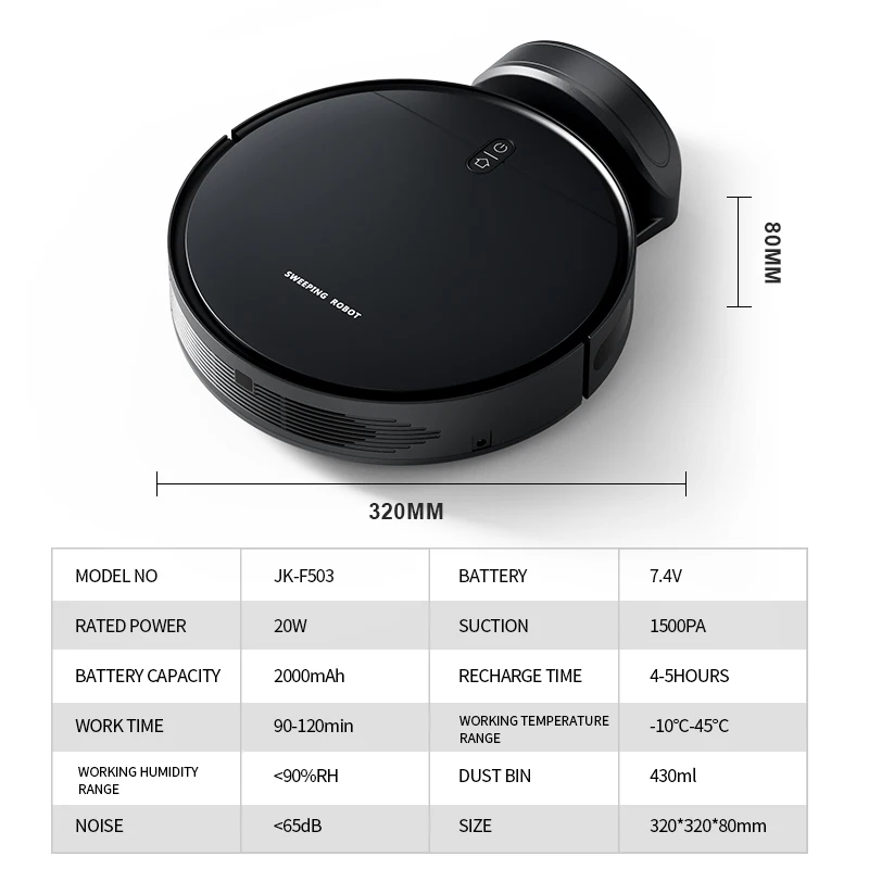 F505 Smart Broom Robot Vacuum Cleaner Floor Home Sweeper Intelligent Sweeping Mini Robot Vacuum Cleaner