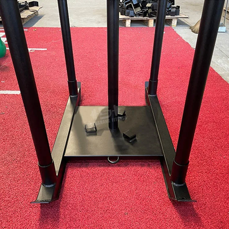 Fitness Gym Equipment Prowler Sled Strength Training Power Sled With 4 Poles