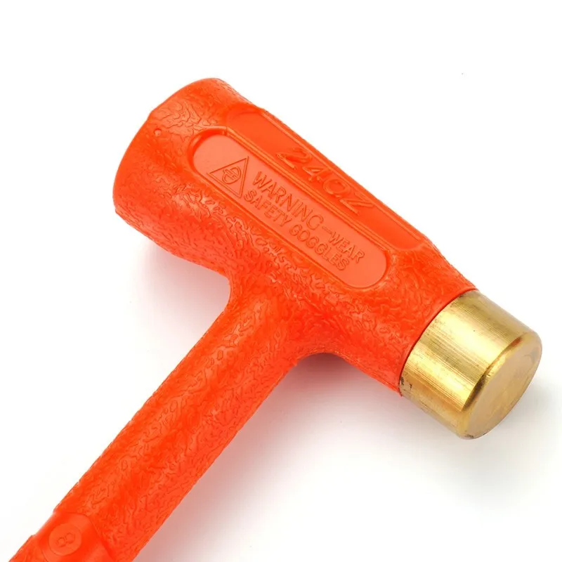 Wholesale Sales Hammering Tool High Quality Dead Blow Rubber Mallet Soft Sledge Hammer with Brass Head