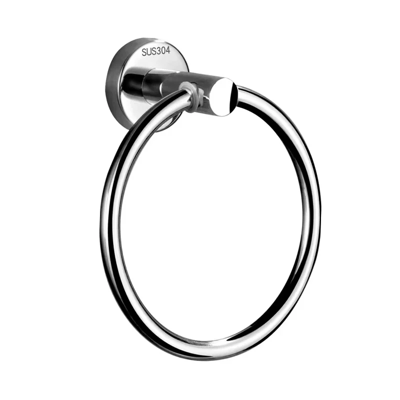 101 Factory Custom Wholesale Bathroom Ring Wall Mounted 304 Stainless Steel  Round Towel Ring