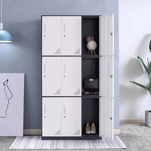 2021 New Style metal cupboard general use wardrobe  9 door clothes cabinet