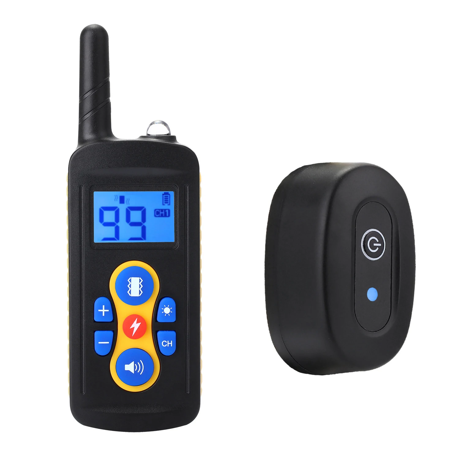 Amazons Online Pet Training Products Rechargeable Beeper/Vibration/Static Shock/LED IPX6 Prong Pet Dog Training Collar