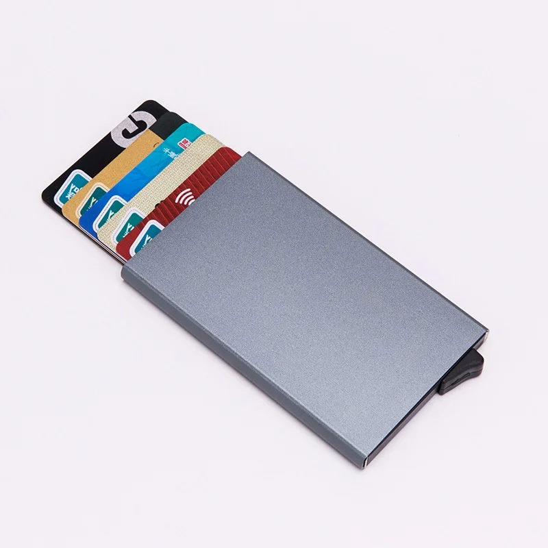 Best Selling Anti-theft Travel ID Cardholder Men Rfid Wallet Metal Bank Card Holder