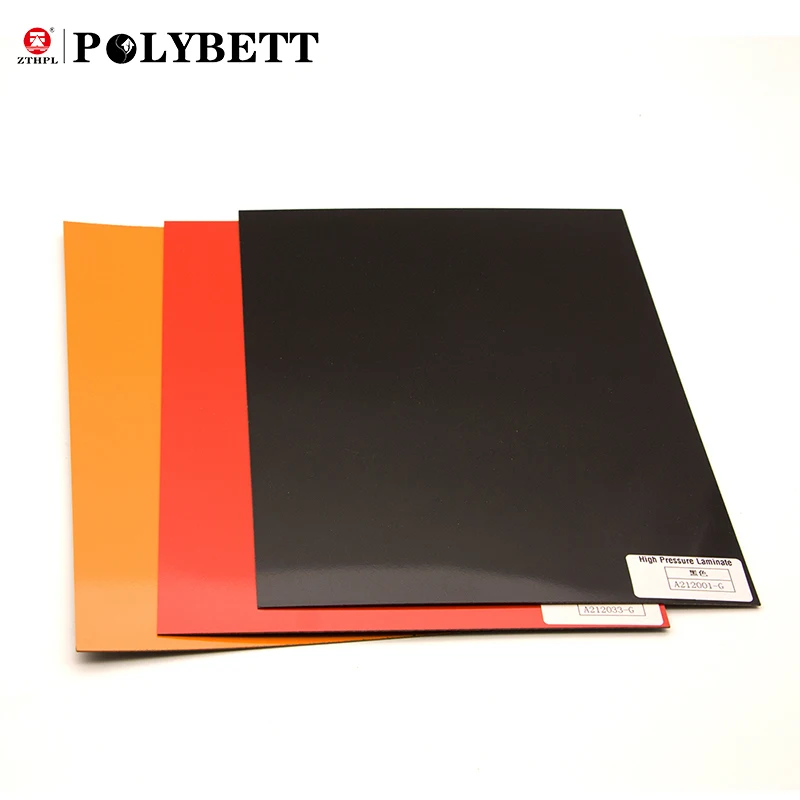 hpl glossy soild color core high pressure laminate sheet 1mm black made in China