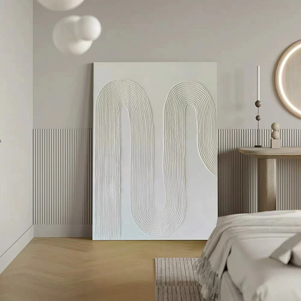 White Textured Wall Art Painting With A Textured Roller Large Minimal Wall Art From Amazon Wall Art Canvas Bathroom Designer