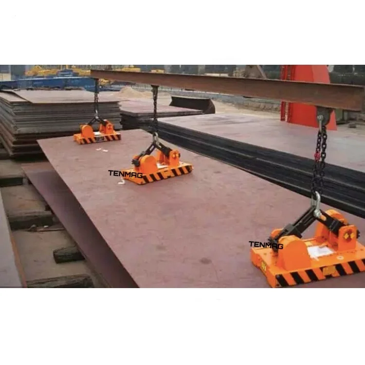 ISO Certificated Factory 0.5T - 5 Tons Steel Plate Permanent Magnetic Lift Crane Automatic Heavy Duty Lifting Magnet