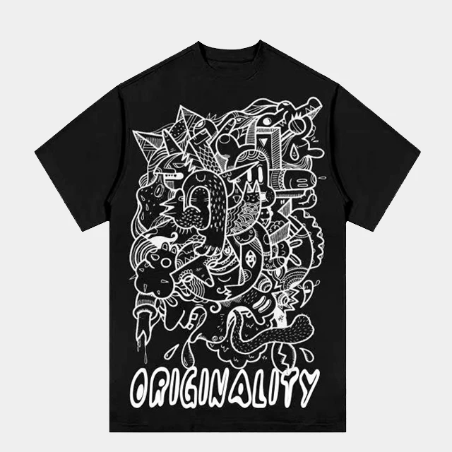 All over Print Vintage T Shirt 100% Cotton Clothing Printed Tee T Shirt Designer Graphic Heavyweight Oversized Custom Shirts