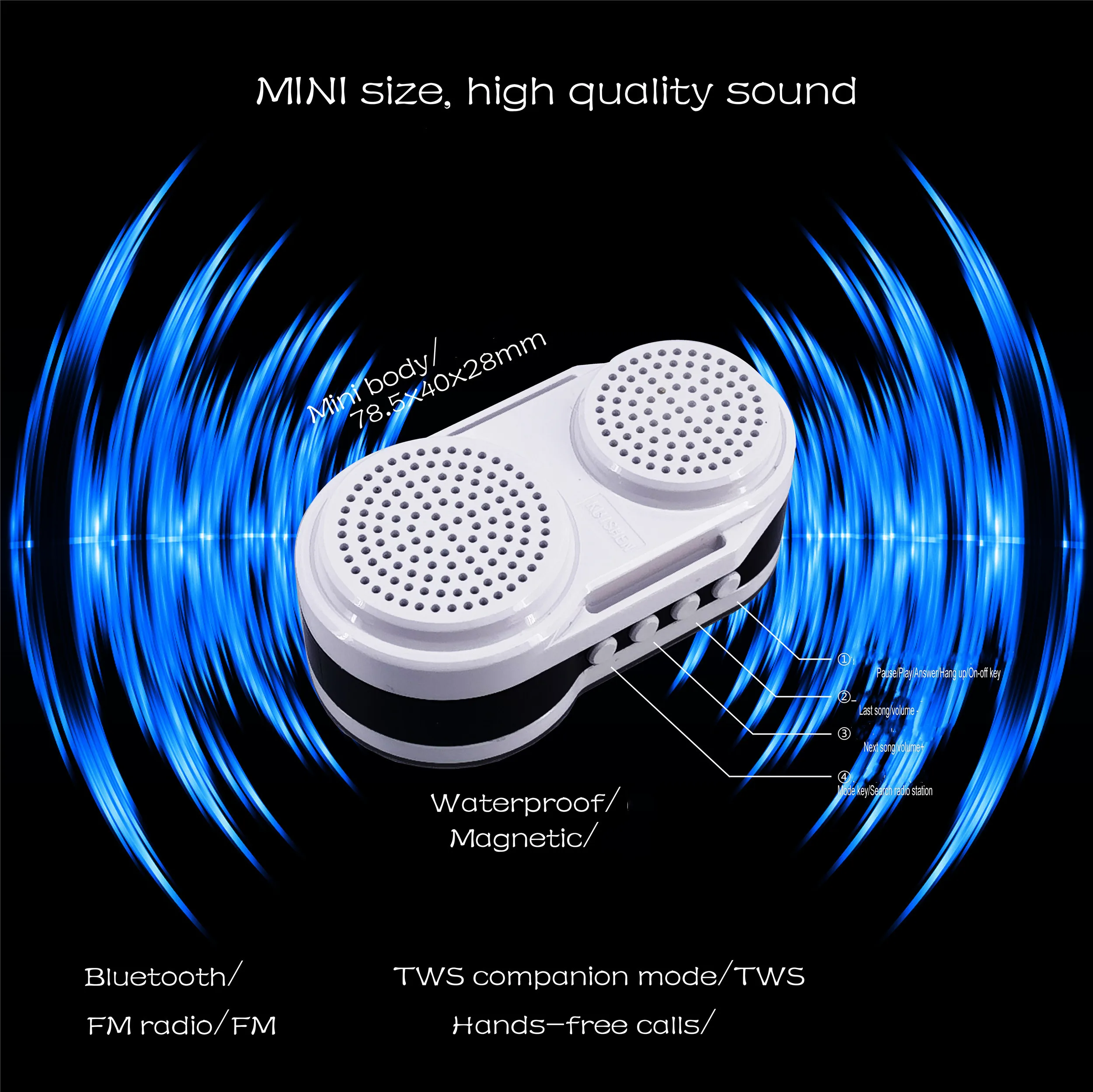 mini size sports wireless bluetooth speaker running arm package factory sell,Smart Waterproof Portable Outdoor speaker