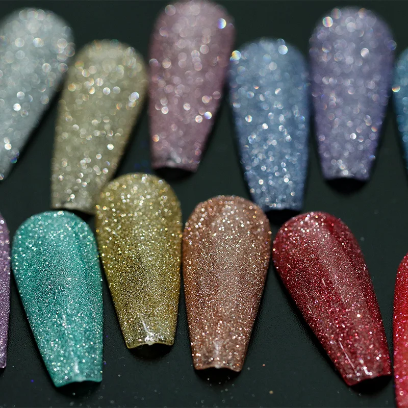 QM New Product Shimmer Base Camouflage Disco Glitter Gel Nail Polish Custom Label 12 Colors Reflective Base Coat