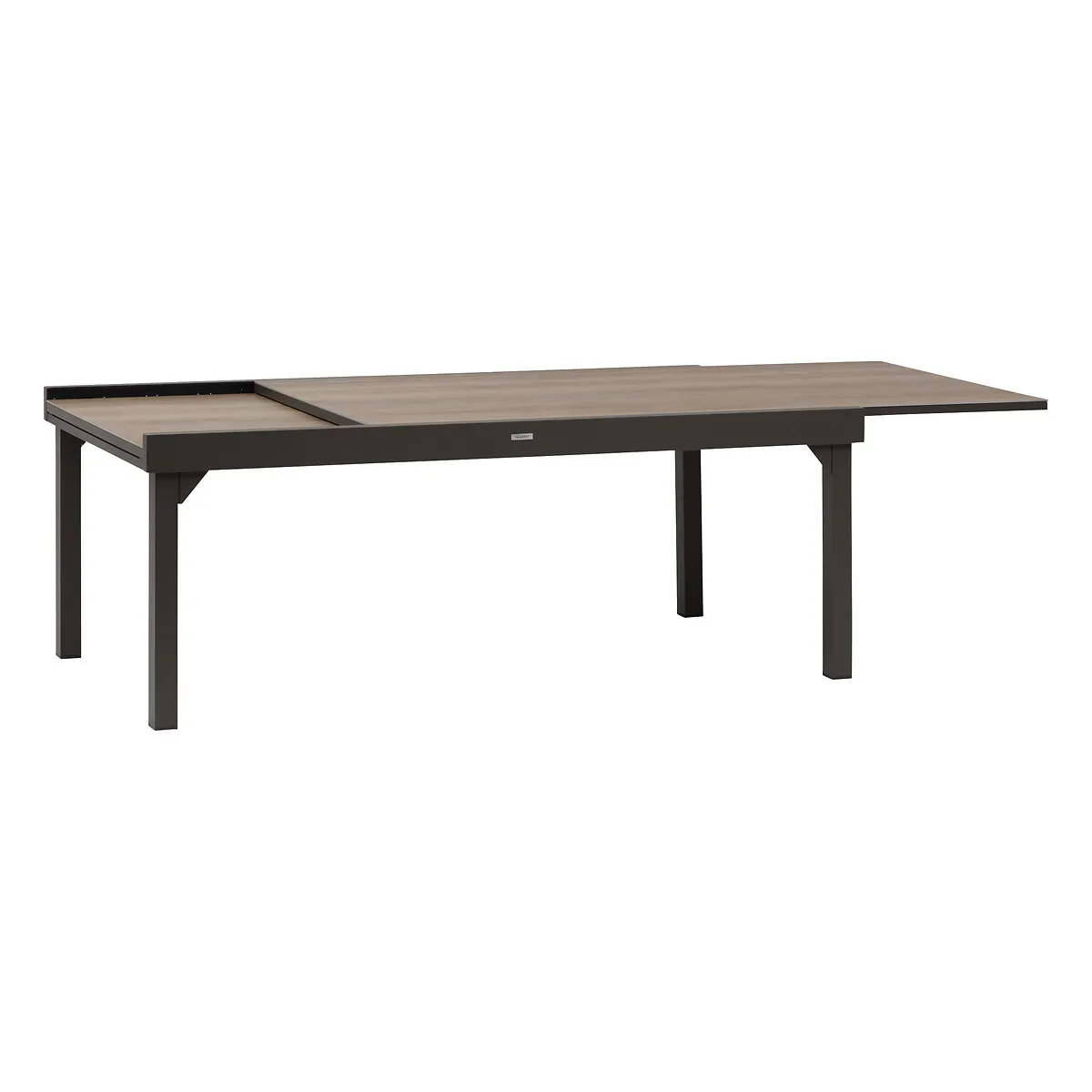 YASN Outdoor Teak Top Furniture Table Extendable Rectangular Table Dining Tables