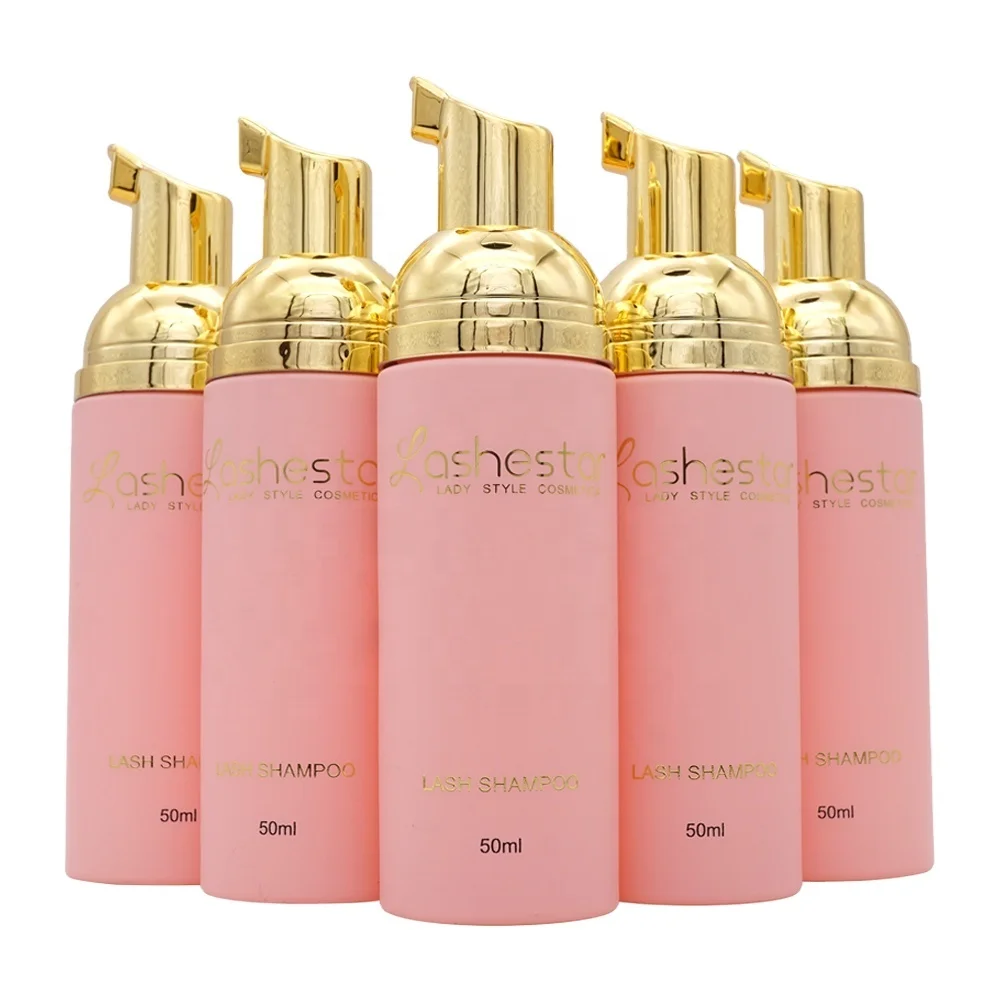 Wholesale Eyelash Extension eyelash foam cleanser Shampoo 50ml private label eyelash foam cleanser