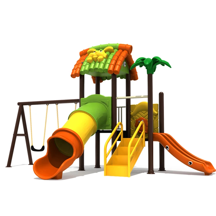 Color Kindergarten Playground Toys Children Plastic Play House With Slide big outdoor playground equipment for children