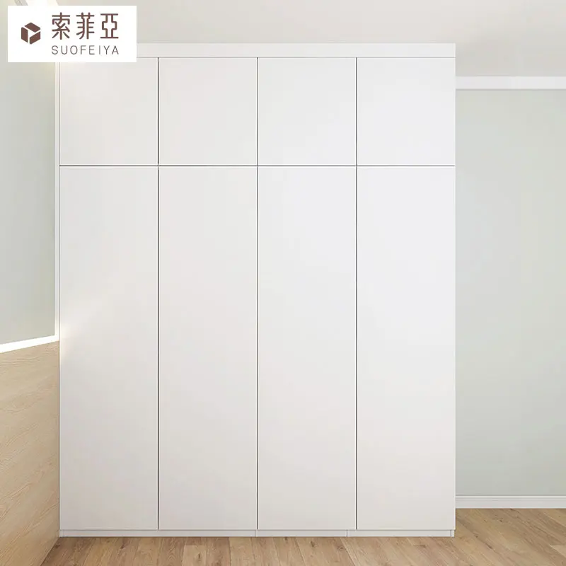 SUOFEIYA Custom Australia Project White Wooden Closet Cabinet Wardrobe Swing Hinged Door Garderobe