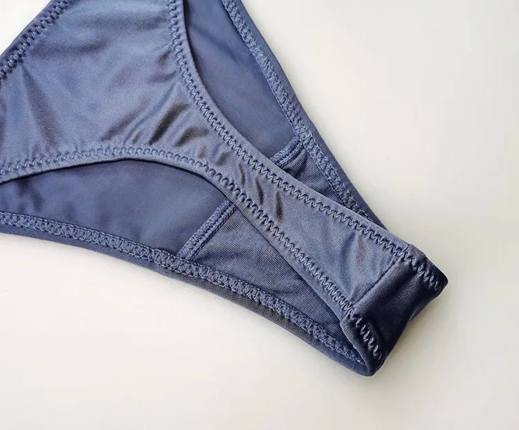 Hot Sale G-string Satin Panty Women Rhinestone Underwear Panties Thong Bikini