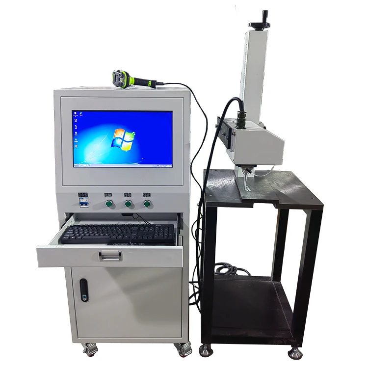 ZIXU factory price high quality automatic dot peen Pneumatic marking machine with bar code scanner