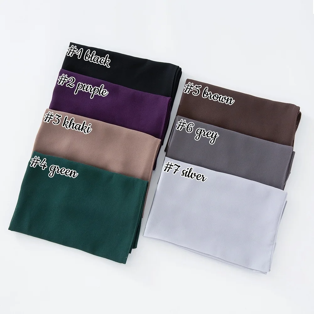 Good Quality Nikabo Lace-Up Headscarf Veil Solid Chiffon Niqab Shawl Long Ethnic Style Islamic Hijab for Muslim Hijab Scarf