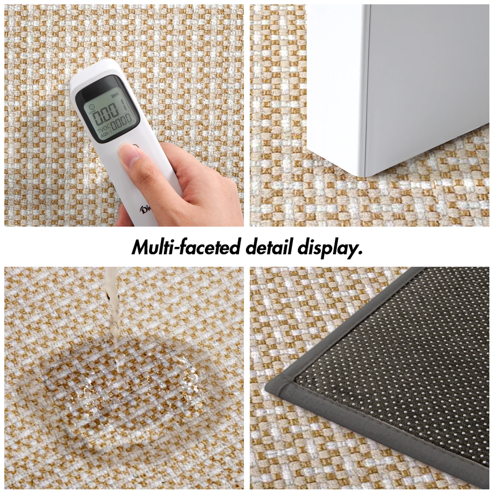 Machine washable vacuuming polyester carpets rug foot doormats interior entrance floor anti-slip indoor door mat for home