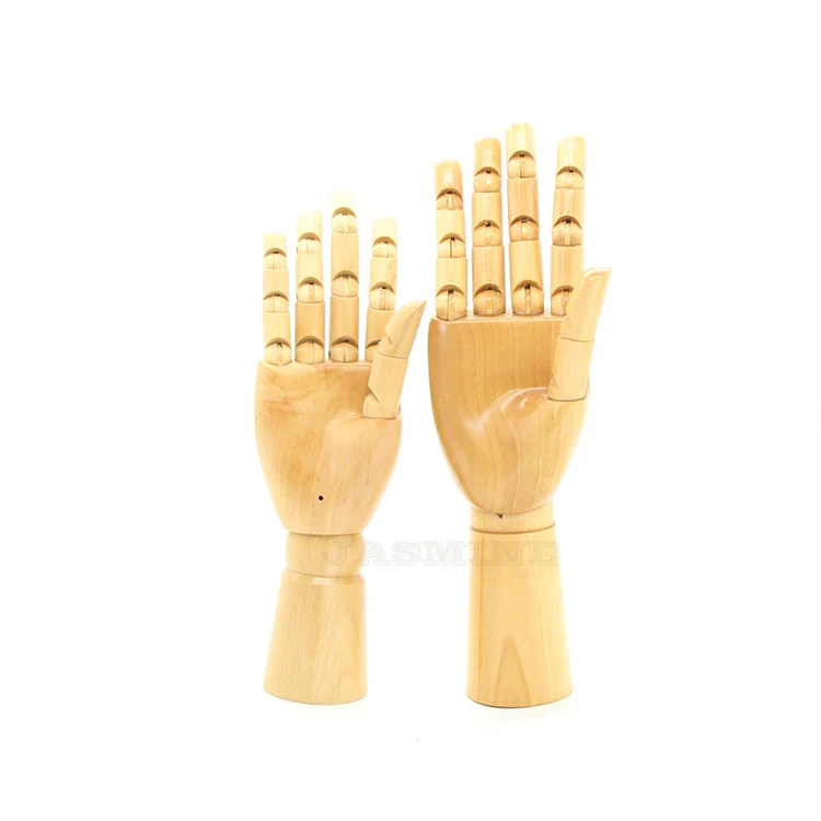 Glove Display Model 12 inch Mannequins Activity Joint Manikins Wood Hands