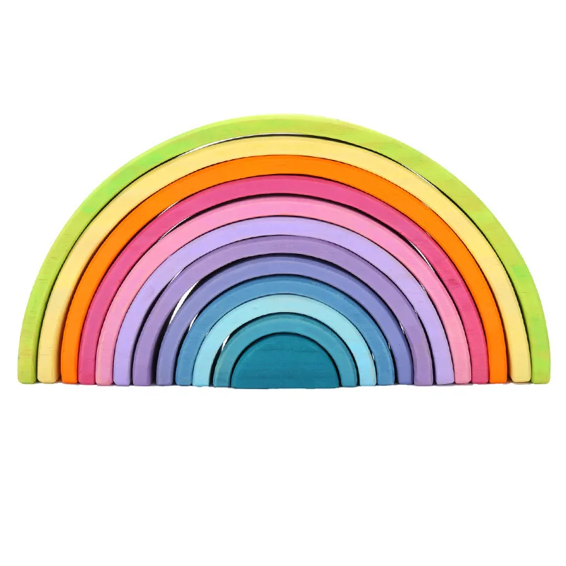 
Creative Rainbow Tower Wooden Montessori Educational Toys for Kids 