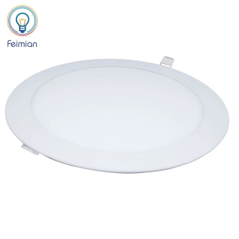 3W 6W 9W 12W 15W 18W 25W Waterproof IP44 Flat Ceiling Lamp Recessed Round Ultra Thin Slim LED Panel Light