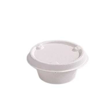 1Oz Cup Frozen Microwave Biodegradable Bagasse Sugarcane Pulp Sauce with Lid