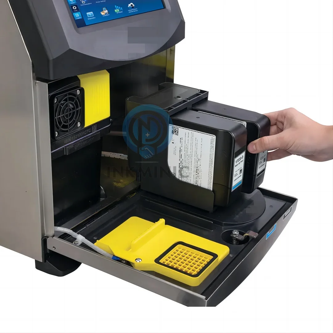 For VJ Continuous Small Character Inkjet Printer Quickly Delivery 1240 Printing Machine Standard IP55 60Micron 2M Straight