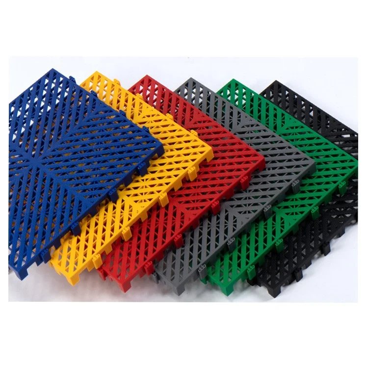 Modular Garage Floor Tiles for Car Wash Room Plastic Mat