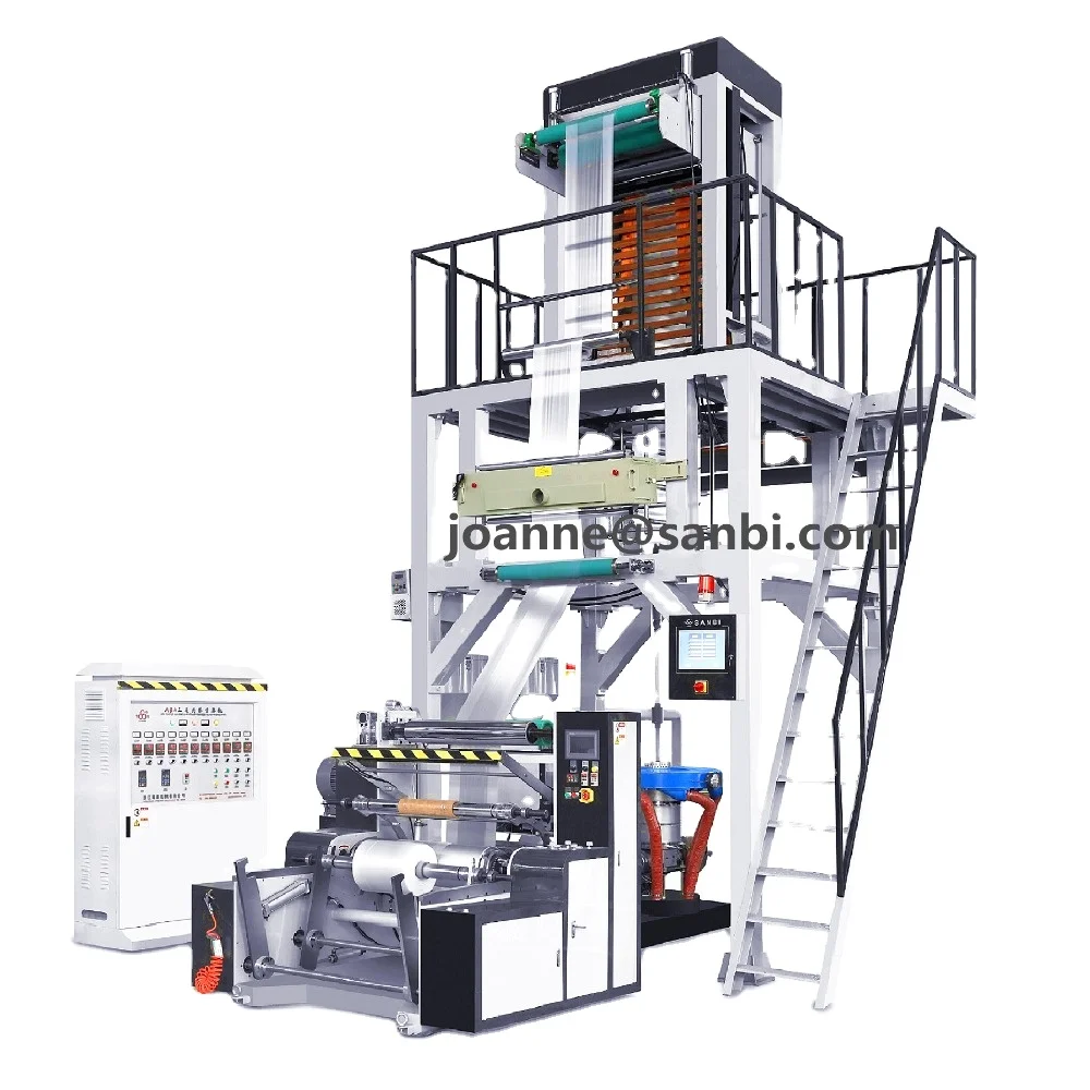 Cheap price One layer blown plastic film extrusion machine T-shirt bag film blowing machine for sale