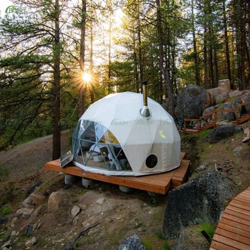 Bolin 4 Season Insulation Forest Geodesic Dome Tent Transparent Waterproof Pvc Material Dome Tent Hotel